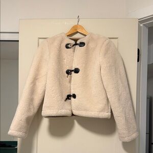 Zara Cream Toggle Closure Jacket